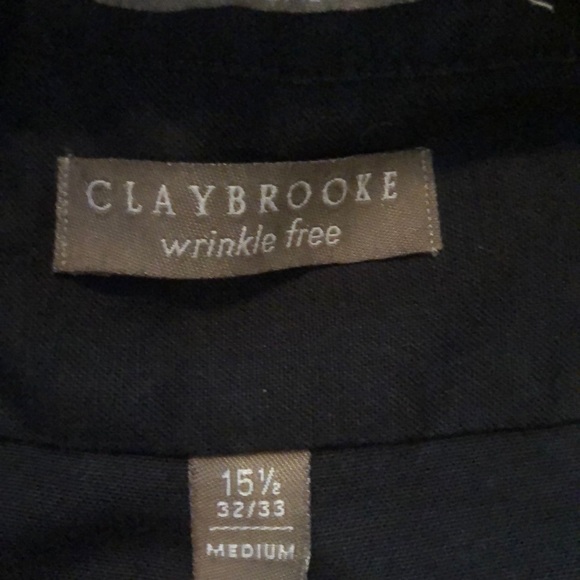 Men’s black dress shirt button down 15 1/2 in neck - Picture 2 of 5